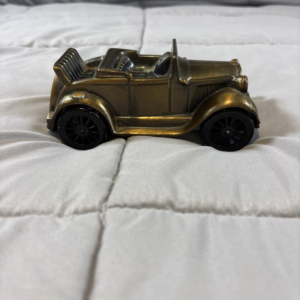 Vintage Banthrico 1929 Ford Model A Car Coin Bank Cast Metal 1974
